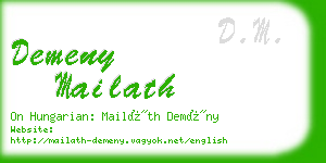 demeny mailath business card